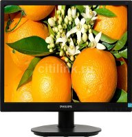  19" PHILIPS 19S4LSB5/01 Black (LED, LCD, 1280x1024, 5 ms, 170/160, 250 cd/m, 20M:1, +DVI)