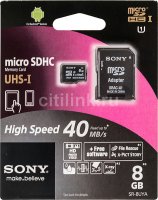   MicroSD 8Gb Sony (SR-8UYA/T1) Class 10/UHS-I microSDHC