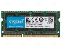  SO-DDR3 4096Mb 1600MHz Crucial (CT51264BF160B) 1 RTL (PC3-12800) CL11 SODIMM 204pin 1.35V/1.5