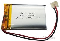  - (Li-Pol) LP103450-PCM 2000 3.7,  , PoliCell