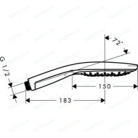 Hansgrohe Raindance 150 ecosmart   3- ,  (28588000)