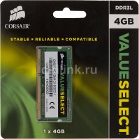   Corsair Value Select (CMSO4GX3M1C1600C11) DDR-III SODIMM 4Gb (PC3-12800) CL11 (fo