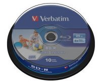  BD-R Verbatim 25Gb 6x Cake Box (10 ) Printable Light Scribe DataLife (43804)