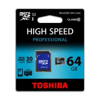 (SD-C064UHS1(BL5A)   Toshiba,  microSDHC  10 (UHS I), 64 