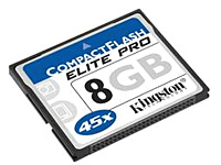 8Gb   CompactFlash (CF) Kingston Elite Pro Compact Flash (CF/8GB-S) Retail