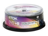 DVD+R TDK 4.7 , 16x, 50 ., Cake Box, Printable, (DVD+R47PWWCBED50),  DVD 