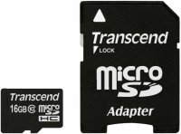   Transcend microSDHC 16Gb Class 10 UHS-I + ADP (90/45 MB/s)