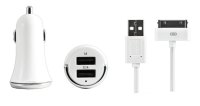      Deppa Ultra 2100mA USBx2 White +  USB De