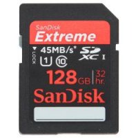 Sandisk microSDXC 128GB Class 10 UHS-I A1 V30 U3 Extreme + SD  (SDSQXAF-128G-GN6MA)