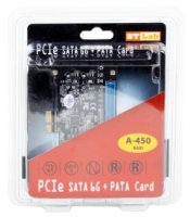  Controller ST-Lab A-450 (RTL) PCI-Ex1, SATA 6Gb/s, 2port-int / UltraATA133,1-ports, SATA