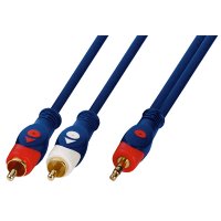  3.5St.plug - 2xRCA(m) 1.0  Luxmann ( 415-071-9 ) Gold Silicon