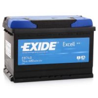  EXIDE Excell EB740 12V 74Ah 680A R+