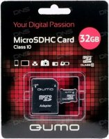 - microSDHC 32  QUMO , Class 10 ( QM32GCR-MSD10-FD-GRN ) + USB  FUNDROID 