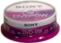 Sony 25DMW47ASP  DVD-RW 4.7 , 2x, 25 ., Cake Box