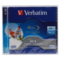   BD-R  Verbatim 25Gb 6x Jewel Case Printable (1 ) (43713)