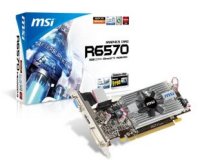 MSI R6570-MD2GD3/LP  PCI-E Radeon HD6570 Low Profile 2GB GDDR3 128bit 40nm 650/1334MHz DVI