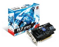 MSI R7 250 1GD5 OC  PCI-E AMD Radeon R7 250 1GB GDDR5 128bit 28nm 1000/4600MHz DVI(HDCP)/H