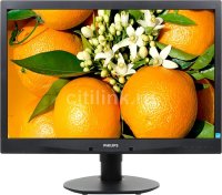  Philips 24" 240S4LPMB (00/01) Glossy-Black TN LED 5ms 16:10 DVI M/M 20M:1 250cd USB DisplayP