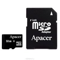 (AP32GMCSH4-R)   Apacer,  microSDHC, 32 , class 4, (  )