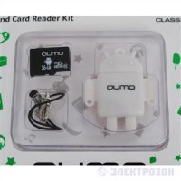 - microSDHC 16  QUMO , Class 10 ( QM16GCR-MSD10-FD-WHT ) + USB  FUNDROID 