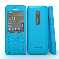   Nokia 206 Dual SIM Cyan (DualBand, LCD320x240@65K, 2.4", GPRS+BT, MP3, , FM, S4