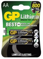  GP GP15LF-2CR2, Size "AA", 1.5V, Lithium (. 2 )