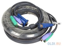  ATEN KVM Cable 2L-1005P/C   KVM: 2*PS/2(m)+DB15(m) (PC) -- 2*PS/2(m)+DB15(f) (KVM)