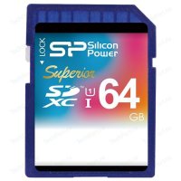   Silicon Power Superior SDXC UHS Class 1 Class 10 64GB/SP064GBSDXCU1V10