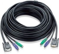  ATEN KVM Cable 2L-1003P/C   KVM: 2*PS/2(m)+DB15(m) (PC) -- 2*PS/2(m)+DB15(f) (KVM)