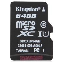   64Gb microSDXC Kingston (SDCX10/64GB-KL), Class 10 + Kaspersky Internet Security  An