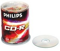  CD-R Philips 700 Mb, 52x, Cake Box (100), (100/600)