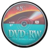  DVD+RW VS 4.7 Gb, 4x, Cake Box (10), (10/250).