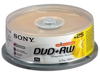   DVD+RW Sony 4.7  4x cake box ( 25DPW120ASP, 25DPW120AS2 ) 25 .