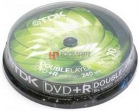 DVD+R TDK Dual Layer 8.5GB 8x Cake Box (10 .  .) (T19924)