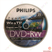  DVD-R Philips 4.7Gb 16x Cake Box (25 ) (DM4S6B25F/97)