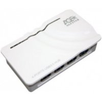  AgeStar (3UH1 White) USB3.0 Hub 4 port + ..