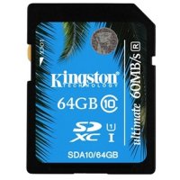   SD 64Gb Kingston Ultimate SDXC Class 10 UHS-I (60/35 MB/s)