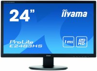  Iiyama ProLite E2483HS-B1, 1920x1080, 5M:1, 300cd/m^2, DVI, HDMI, 2ms, LED, ,  