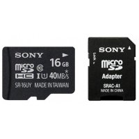   16 Gb SONY MicroSDHC (SR-16UYA/T1) UHS-I, Class 10, UHS Speed Class 1 (U1), RTL