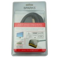 Sparks SG1150   SCART  - SCART , gold, 21 pin, 1.8 