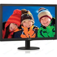  24" Philips 246V5LSB/00 gl.Black WLED, 1920x1080, 5ms, 250 cd/m2, 1000:1 (DCR 10M:1), D-Sub,