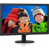  21.5" PHILIPS 224E5QHAB/00(01) Black-Cherry (IPS, LED, LCD, Wide, 1920x1080, 5 ms, 178/178