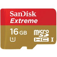   SanDisk Extreme (SDSDQXL-016G-G46A) microSDHC Memory Card 16Gb UHS-I U1+microSD--) SD A