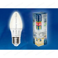 Uniel LED-C37-6W/WW/E27/FR ALM01WH   6  560  3000  D37x106 