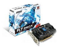 MSI R7 260X 2GD5 OC  PCI-E AMD Radeon R7 260X 2GB GDDR5 128bit 28nm 1188/7000MHz DVI*2(HDC