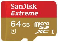   MicroSD 64Gb SanDisk Extreme (SDSDQXL-064G-G46A) microSDXC Class 10 UHS-1