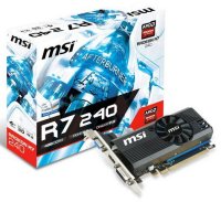  MSI PCI-E ATI R7 240 4GD3 LP Radeon R7 240 4096Mb 128bit DDR3 780/ 1800 DVI/ HDMI/ CRT/ H