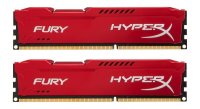   Kingston HyperX Fury Red Series PC3-12800 DIMM DDR3 1600MHz CL10 - 16Gb KIT (2x8Gb) HX