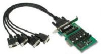 MOXA CP-114EL-I-DB9M  4 Port PCIe Board, w/ DB9M Cable, RS-232/422/485, w/ Isolation, Low Prof