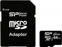 - microSDXC 64  Silicon Power , Class 10 UHS-I Elite ( SP064GBSTXBU1V10-SP )  SD